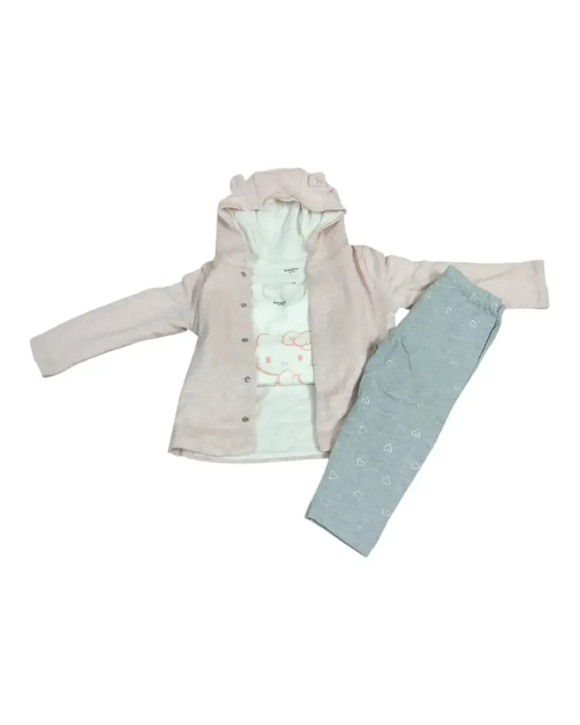 All-In-One Cozy Hoodie Set Pink (9 Months to 12 Months)